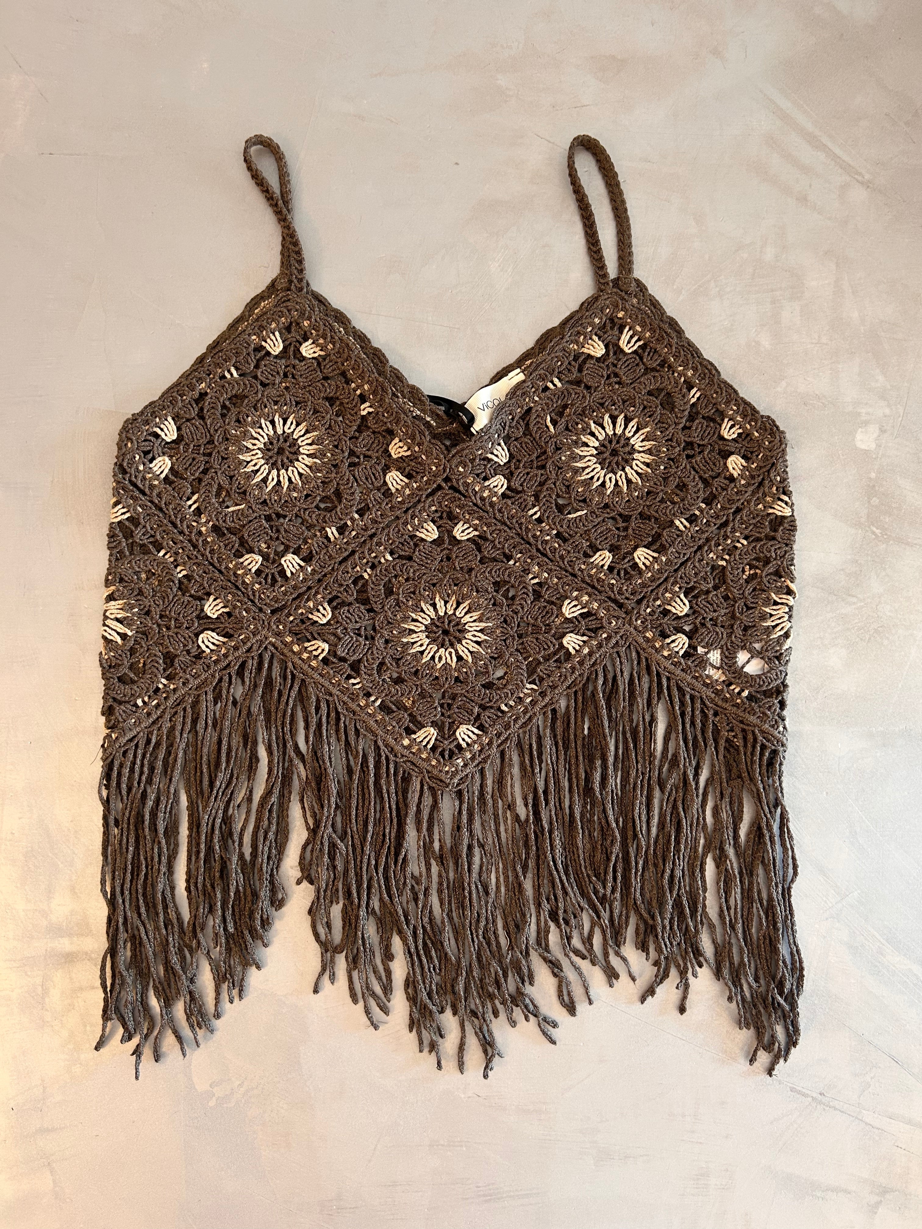 Top con frange crochet Vicolo