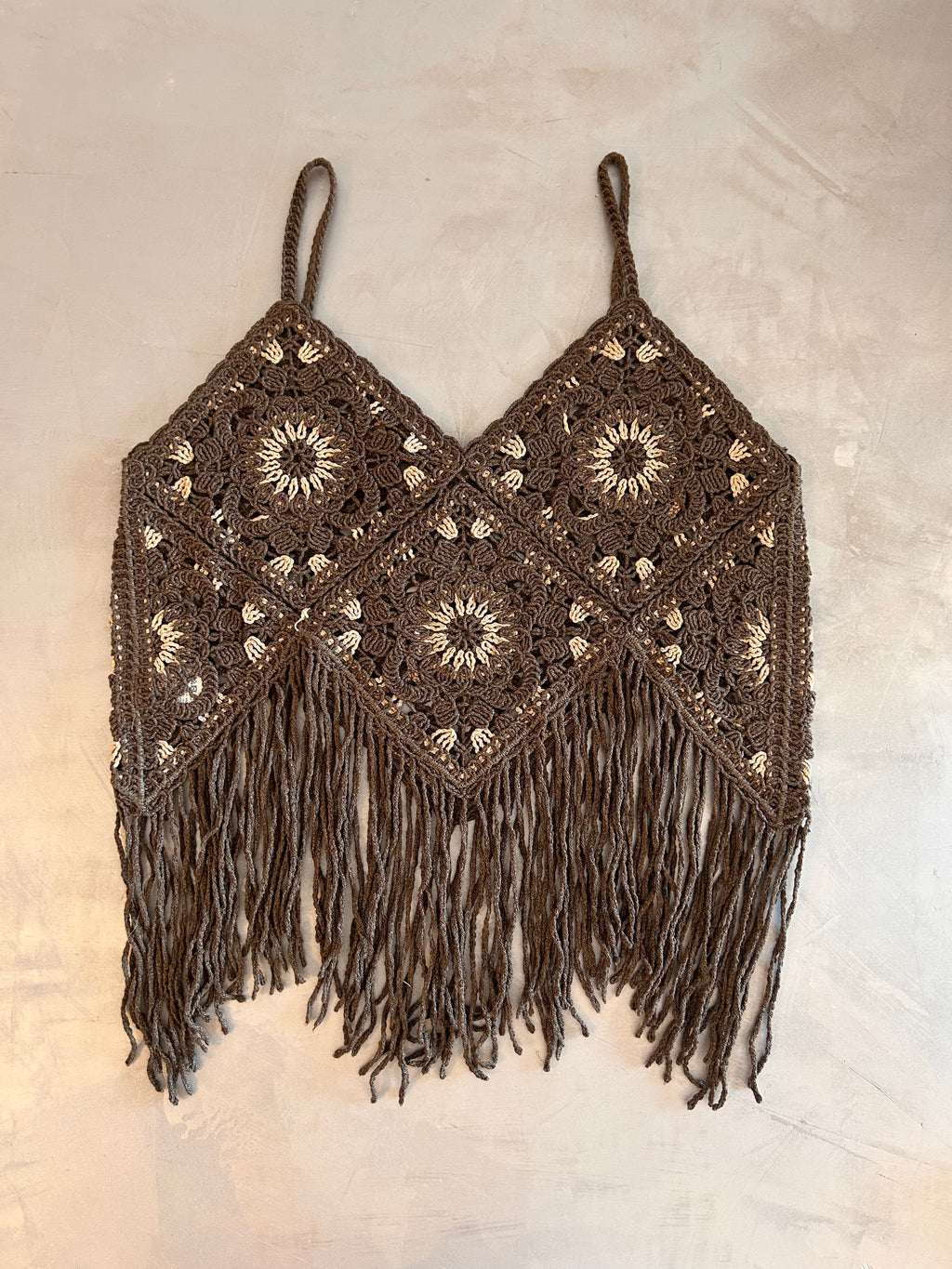 Top con frange crochet Vicolo