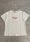 T-shirt ricamata Namastè
