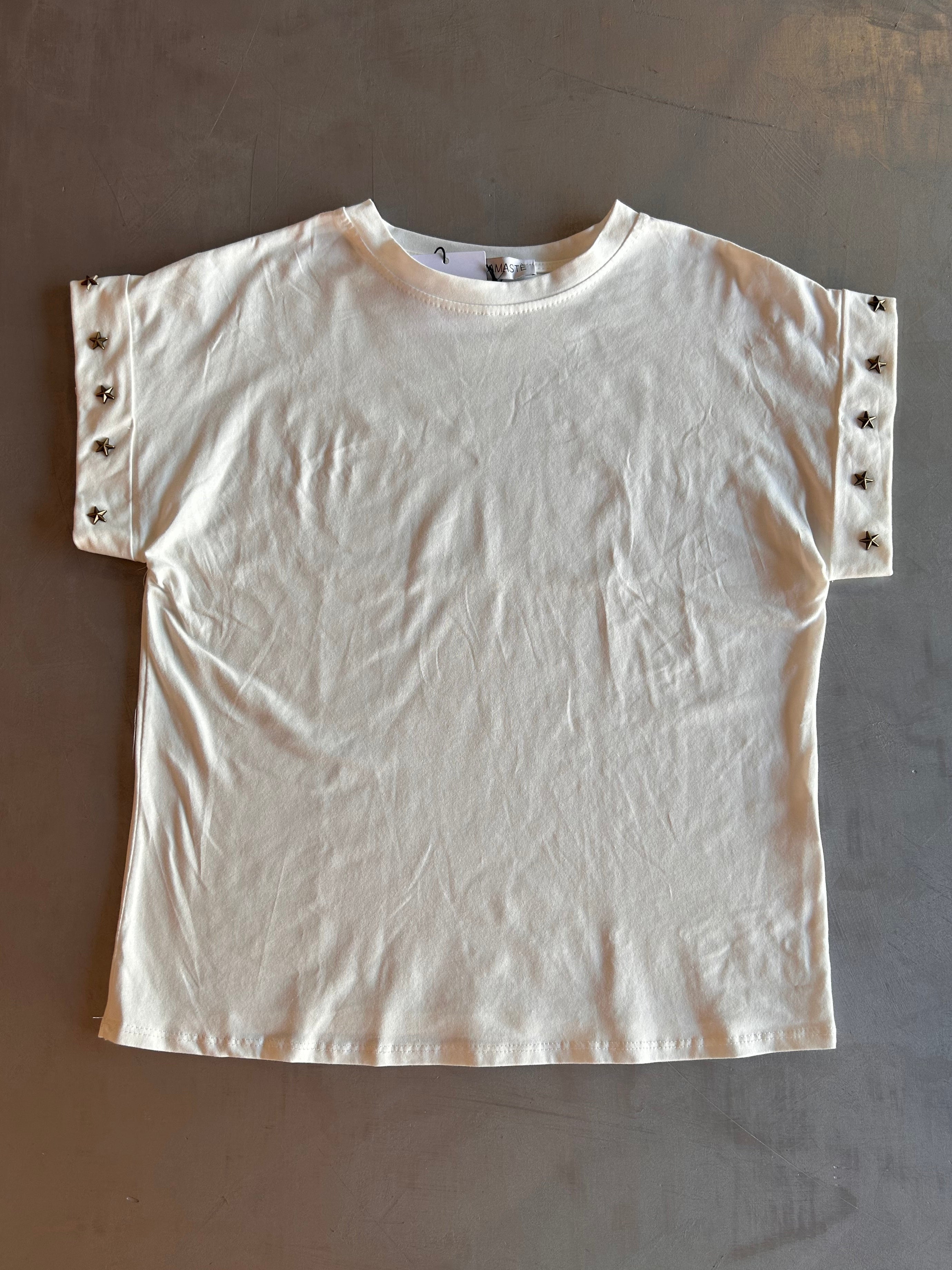 T-shirt Namastè con borchie