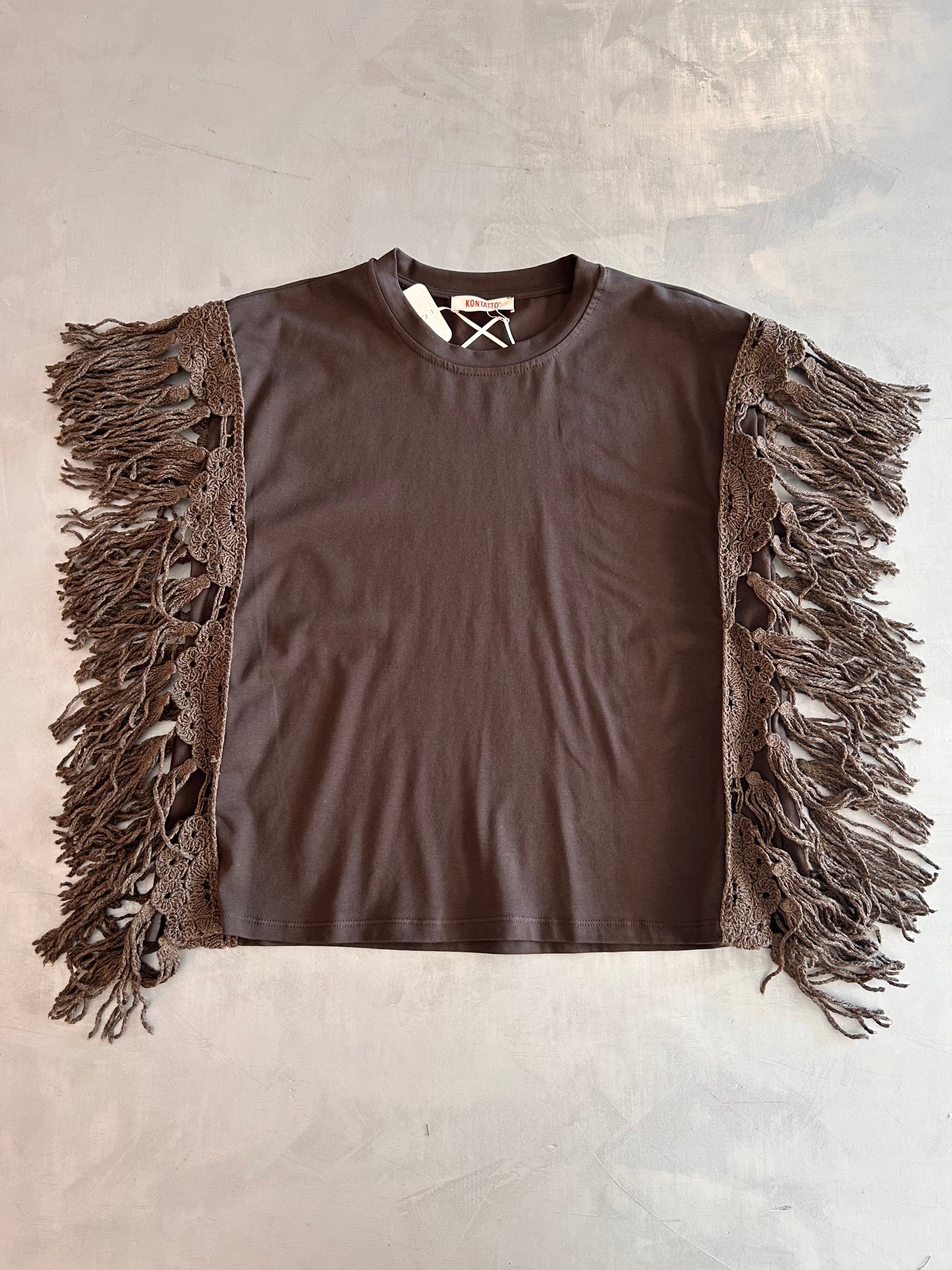 T-shirt con frange Kontatto
