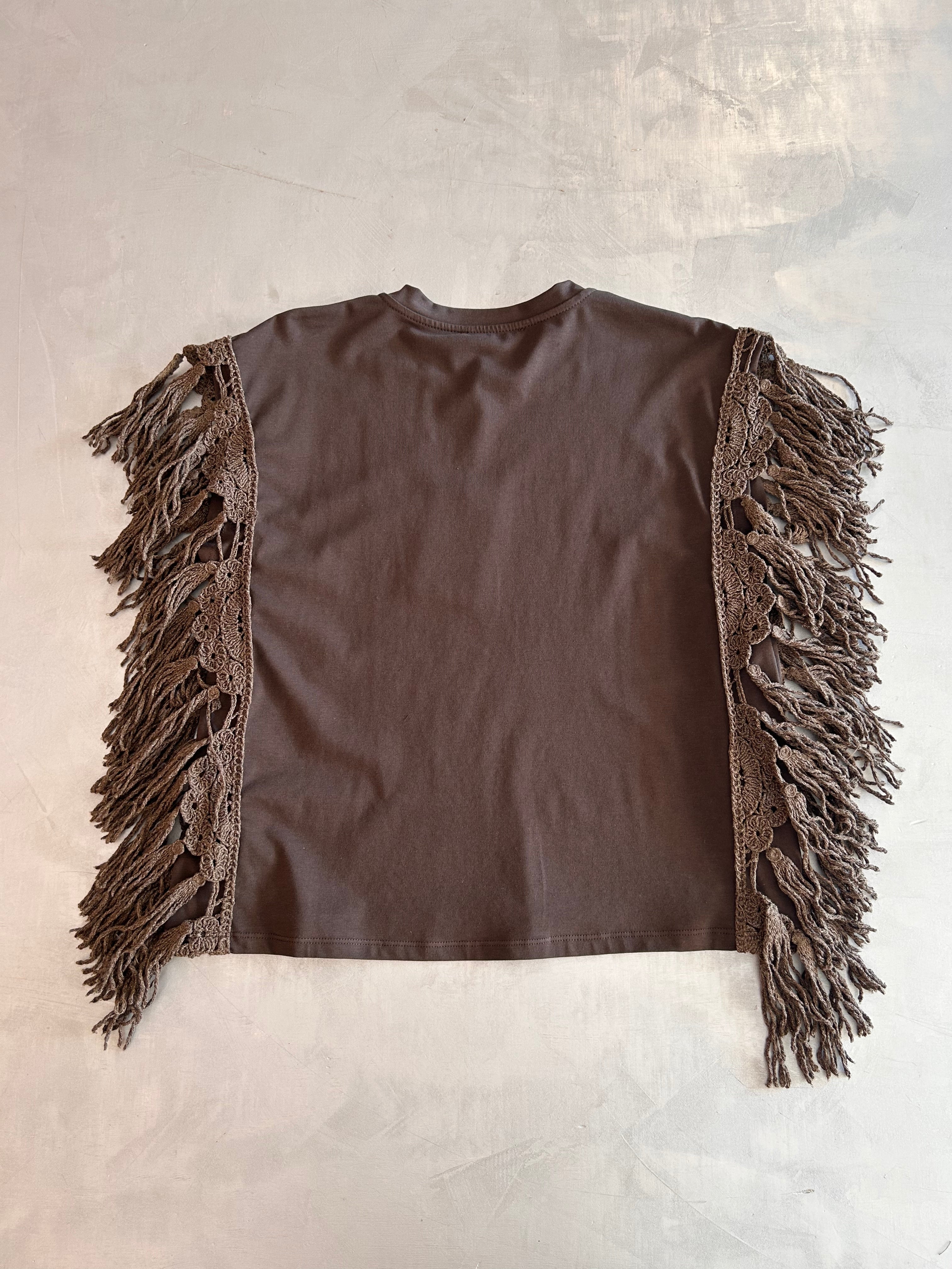 T-shirt con frange Kontatto