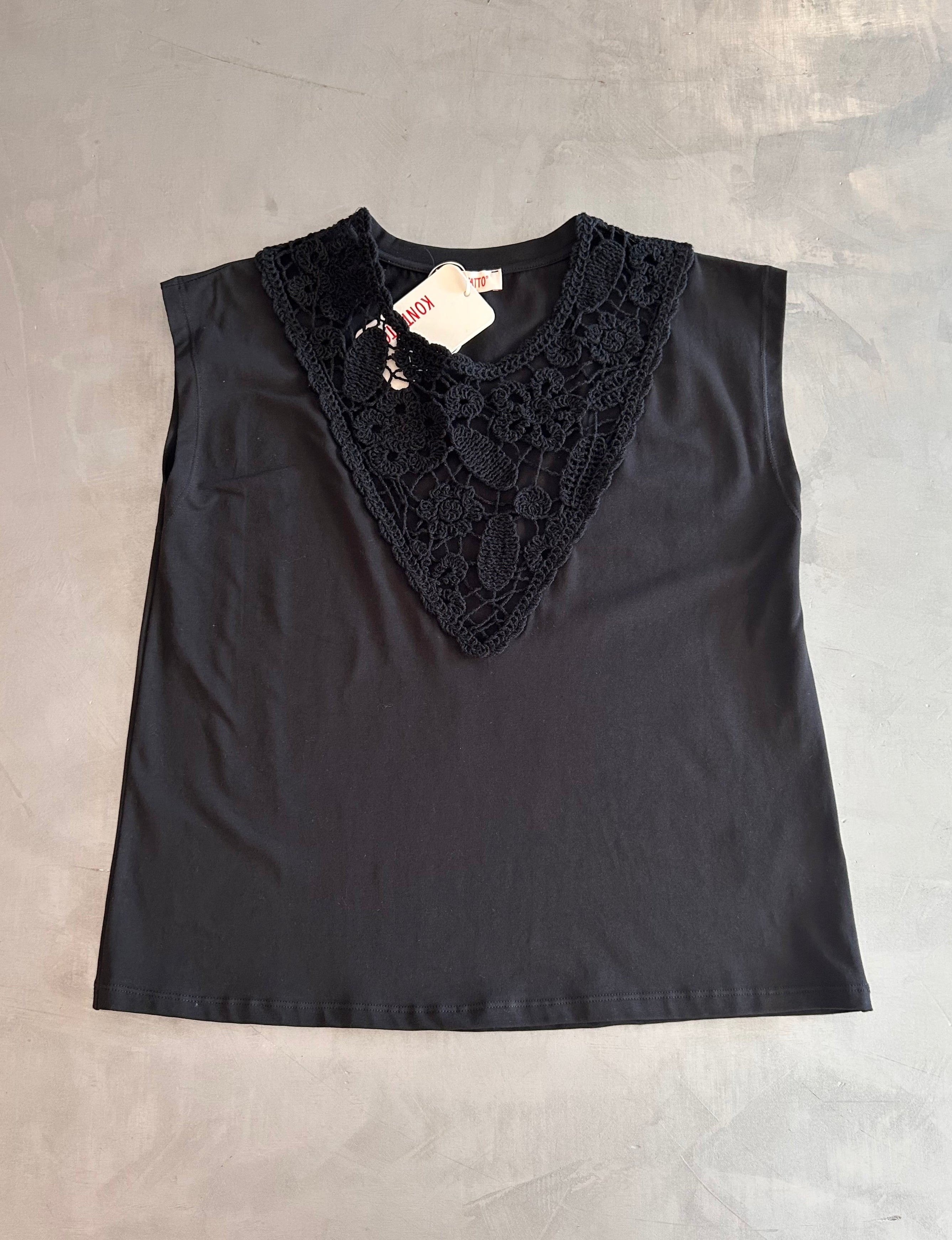 T-shirt scollo crochet Kontatto