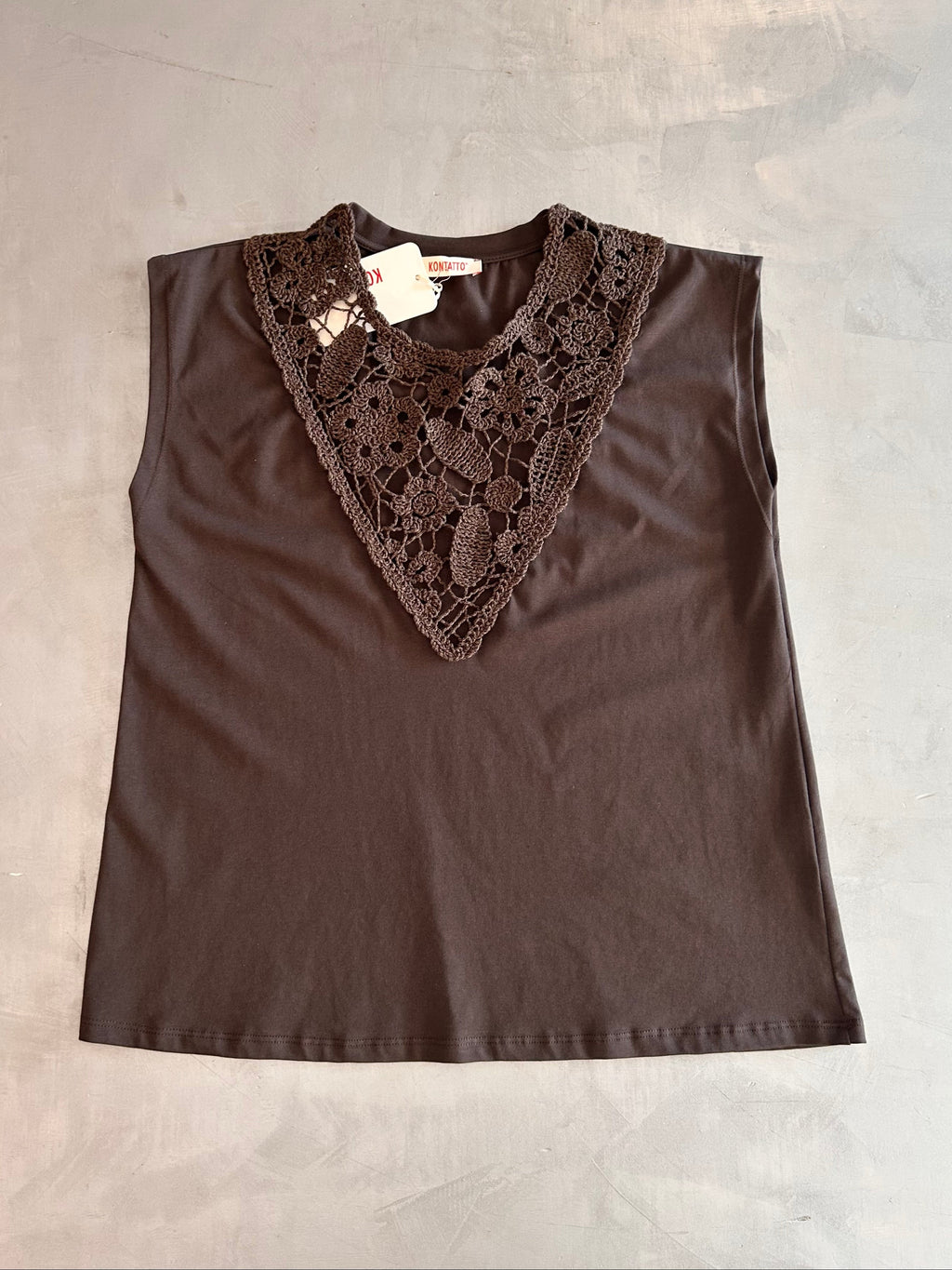 T-shirt scollo crochet Kontatto