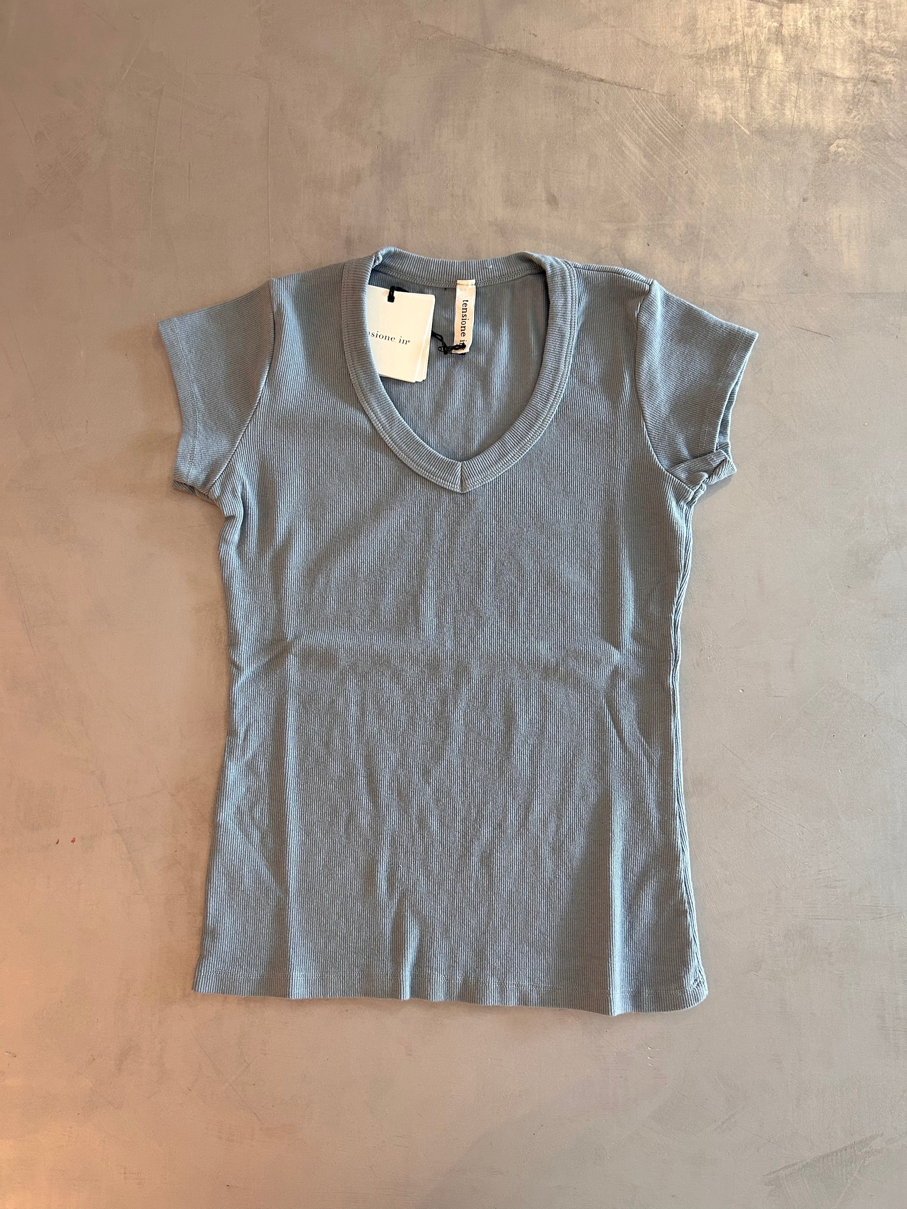 T-shirt a costina Tensione In