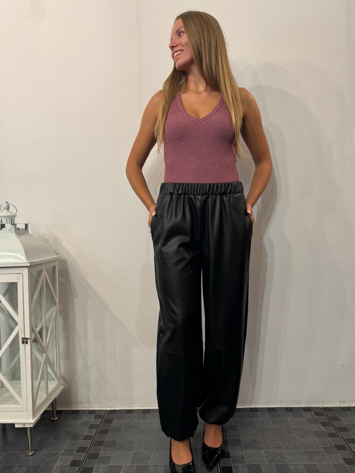 Pantalone ecopelle Vicolo