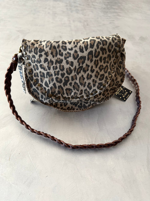 Borsa maculata in pelle stampata