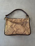 Borsa in pelle stampata pitone
