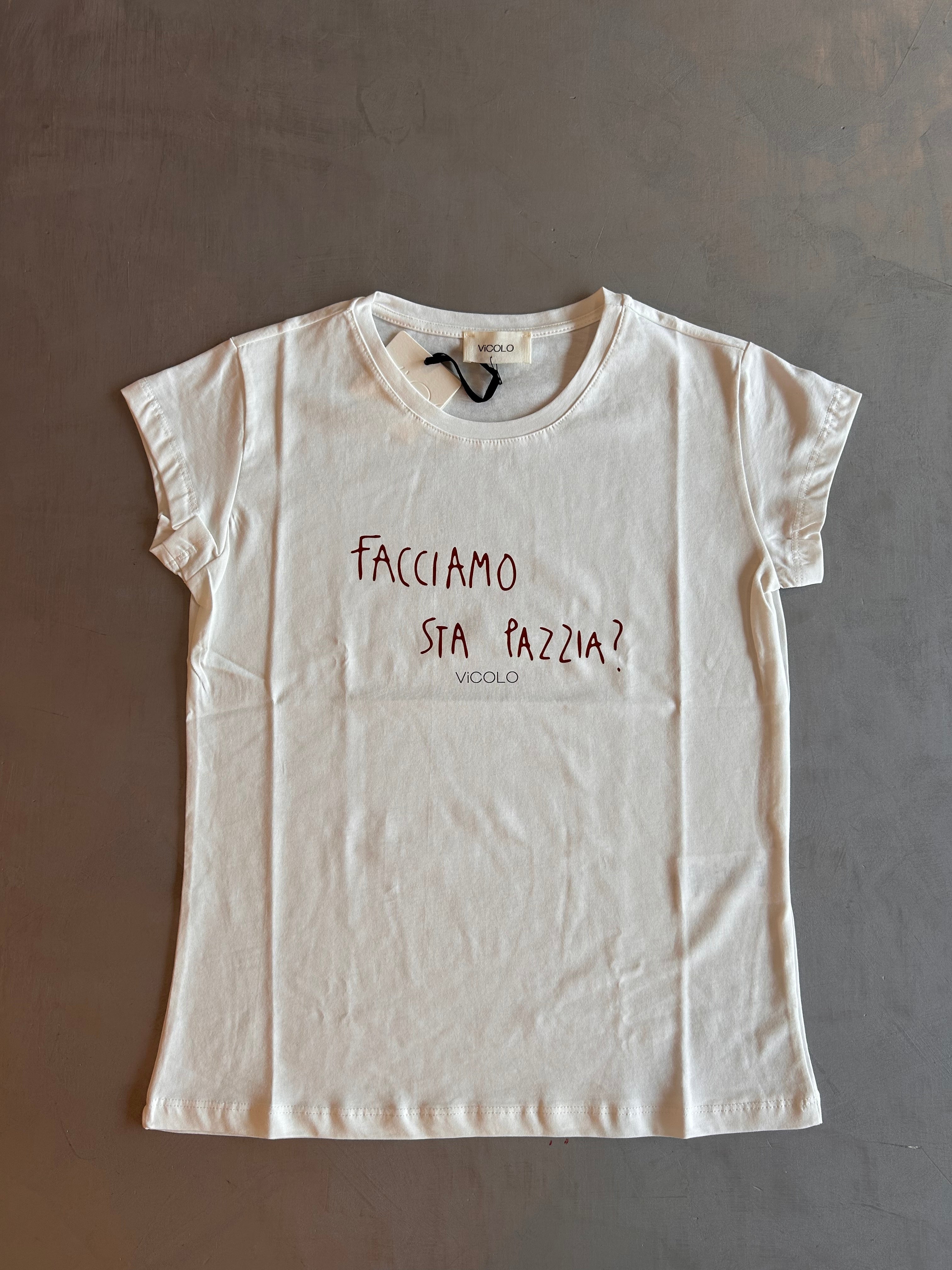 T-shirt con scritta Vicolo