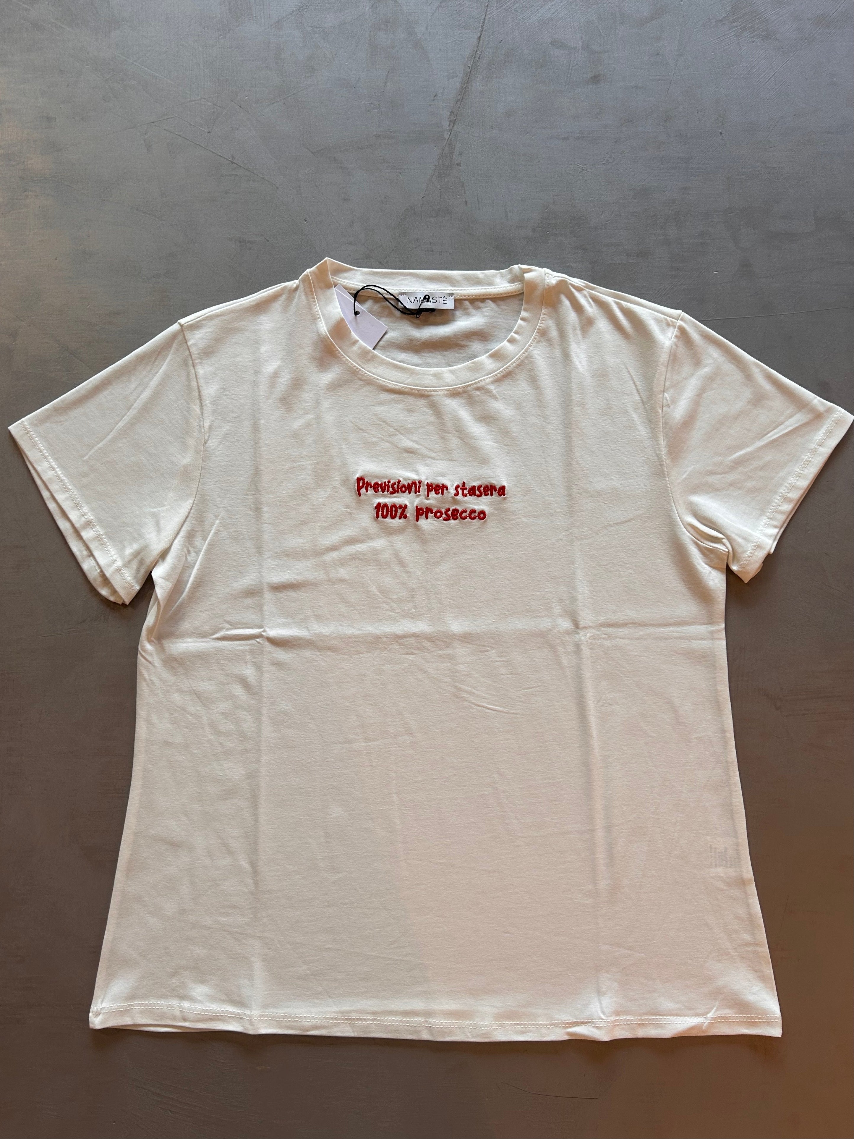 T-shirt ricamata Namastè