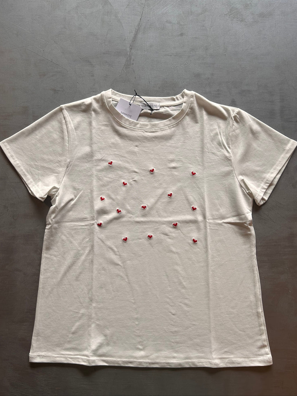 T-shirt ricamata Namastè