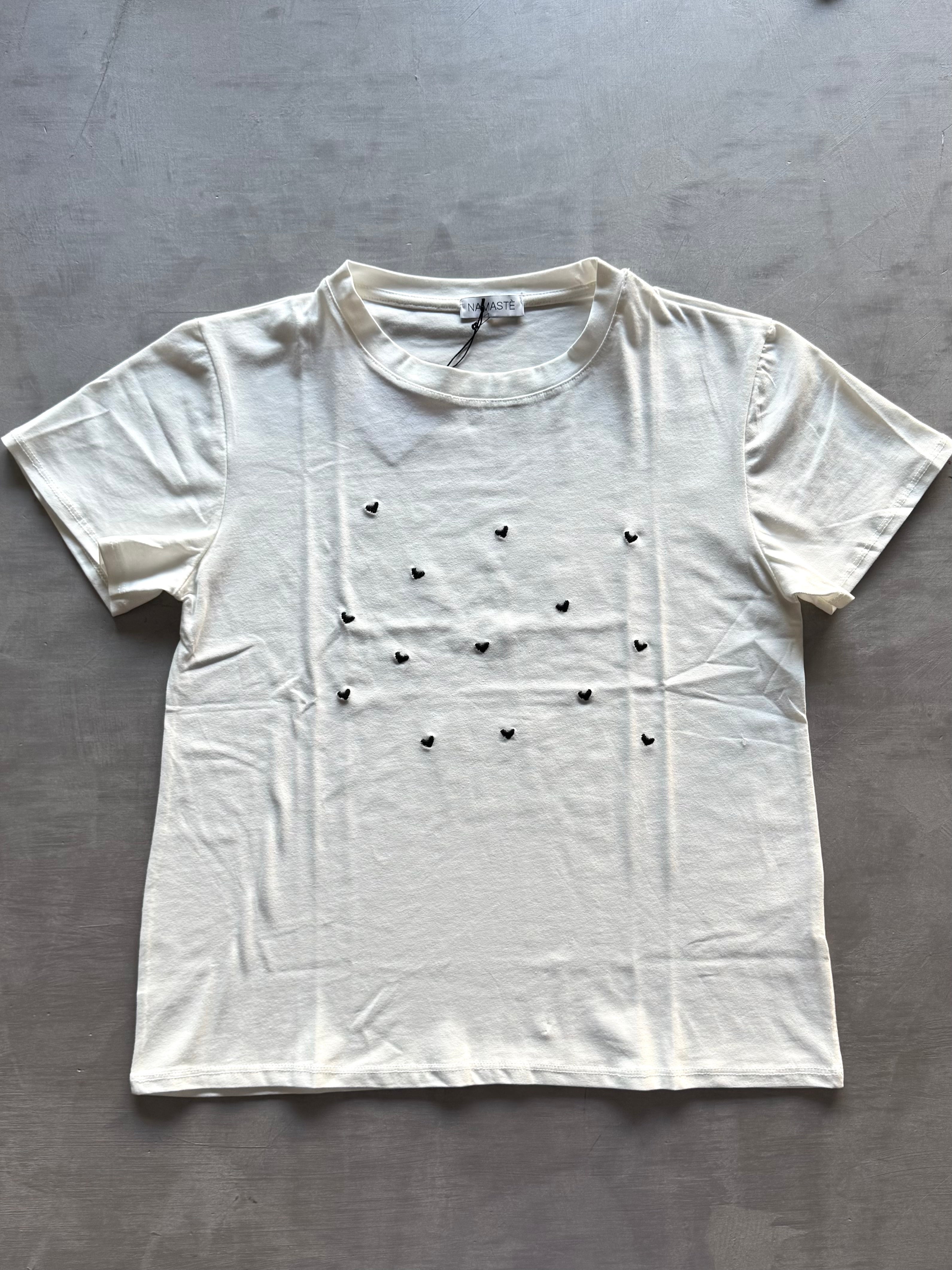 T-shirt ricamata Namastè