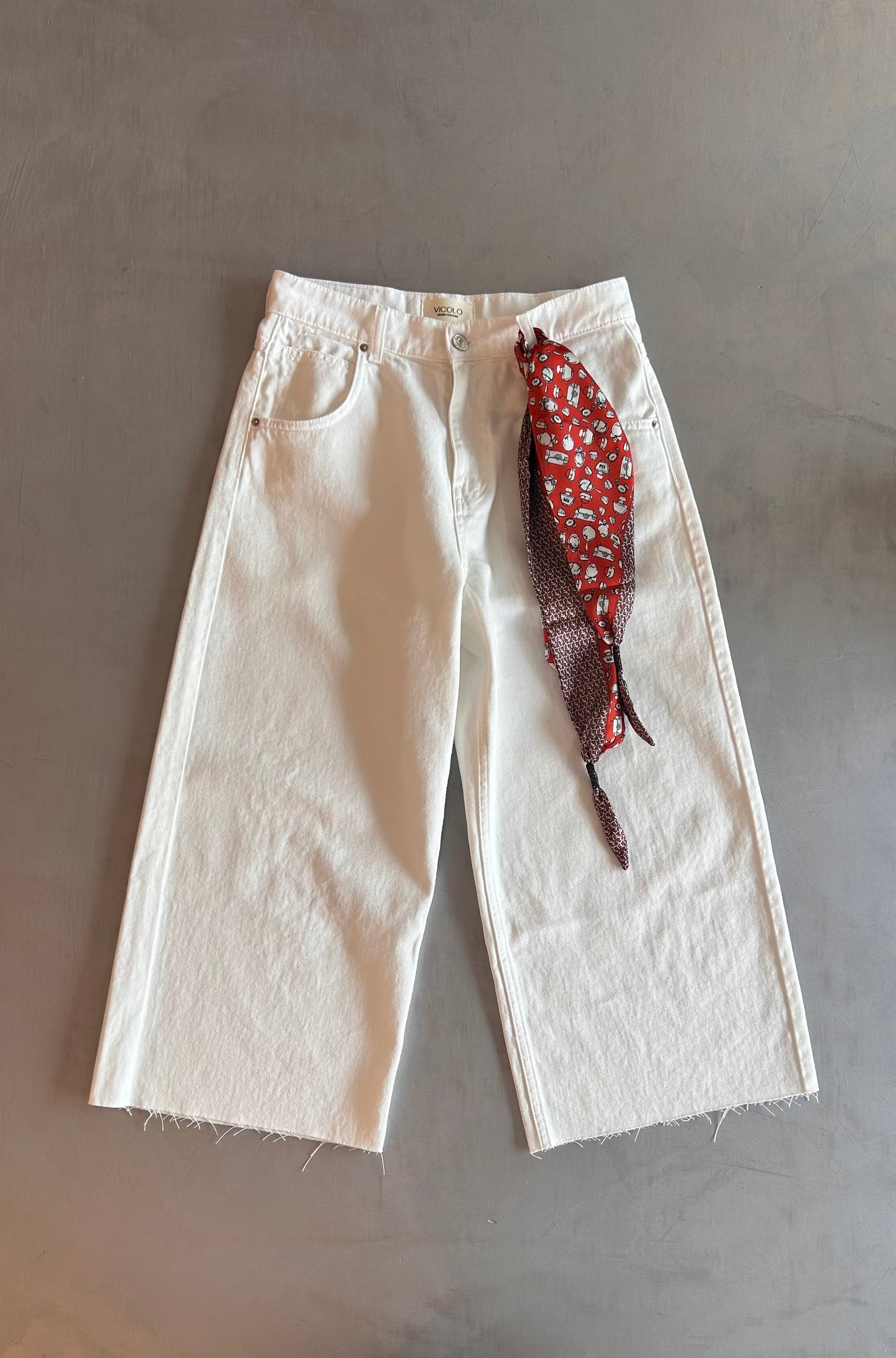 Pantalone vicolo con foulard